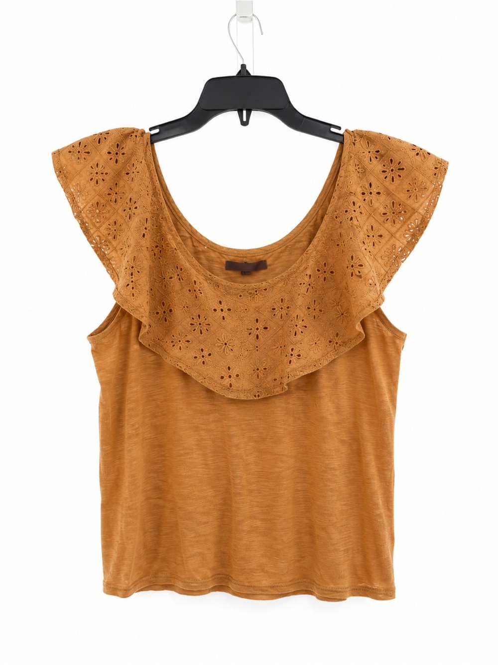 American Eagle Outfitters Eyelet Flutter Tank - Mustard